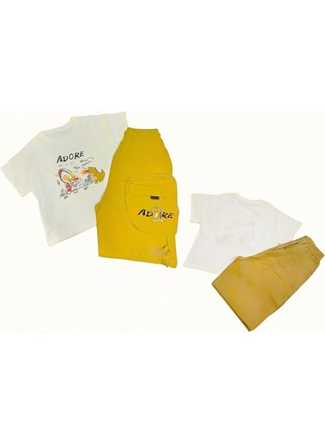 MINIIMODZ MINII MODZ Adore Boys Casual Dress Set – Shirt & Pant Set with Dinosaur Cartoon Print - Image 2